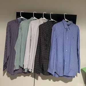 Ralph lauren dress shirts (4) and tommy hilfiger (1) BUNDLEEEEEE